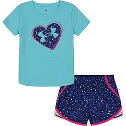 Under Armour Little Girls' Scoop T-Shirt and Fly-By Short Set