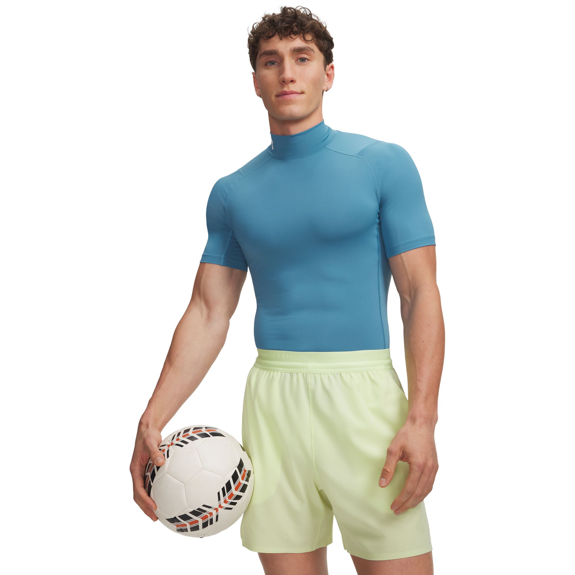 Under Armour Men's HeatGear Mock Neck Short Sleeve Compression Shirt