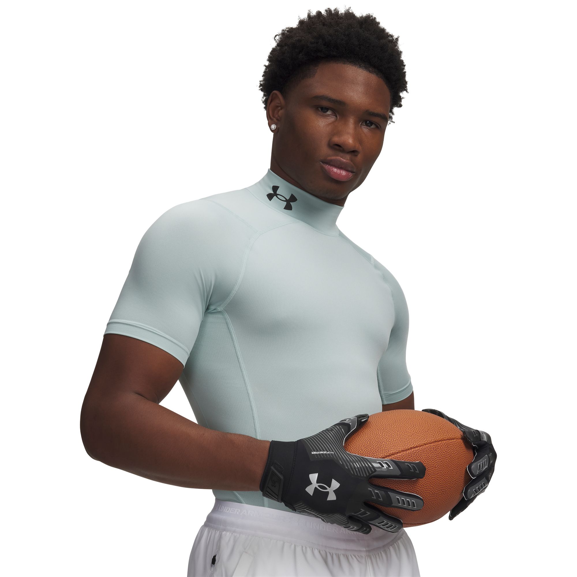 Under Armour Men's HeatGear Mock Neck Short Sleeve Compression Shirt