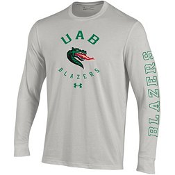 Under Armour Men's UAB Blazers Silver Heather Performance Cotton Long Sleeve T-Shirt