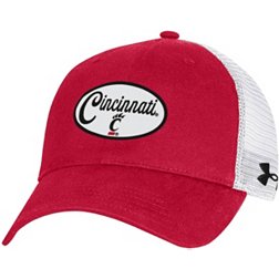 Under Armour Men's Cincinnati Bearcats Red Washed Performance Cotton Adjustable Trucker Hat