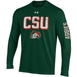 Under Armour Men's Colorado State Rams Green Performance Cotton Long Sleeve T-Shirt