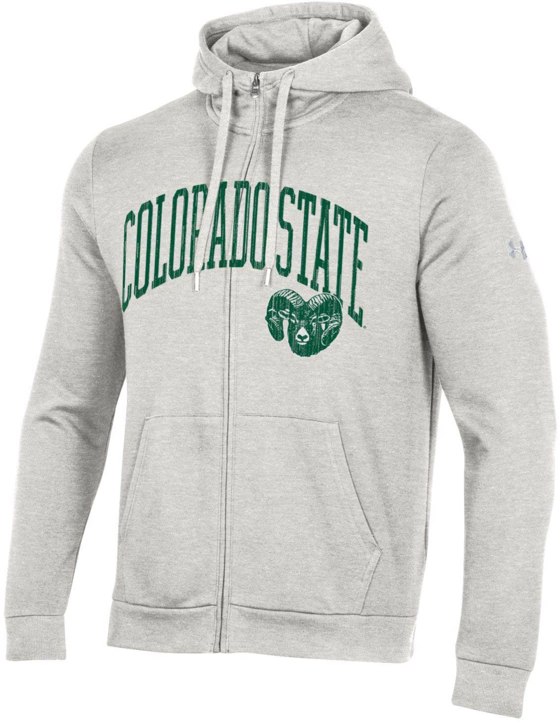 Under Armour Men's Colorado State Rams Silver Heather All Day Full-Zip Hoodie