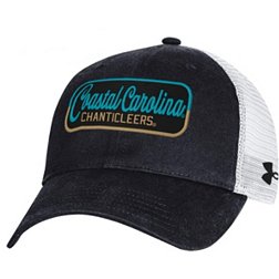 Under Armour Men's Coastal Carolina Chanticleers Black Performance Washed Cotton Adjustable Trucker Hat