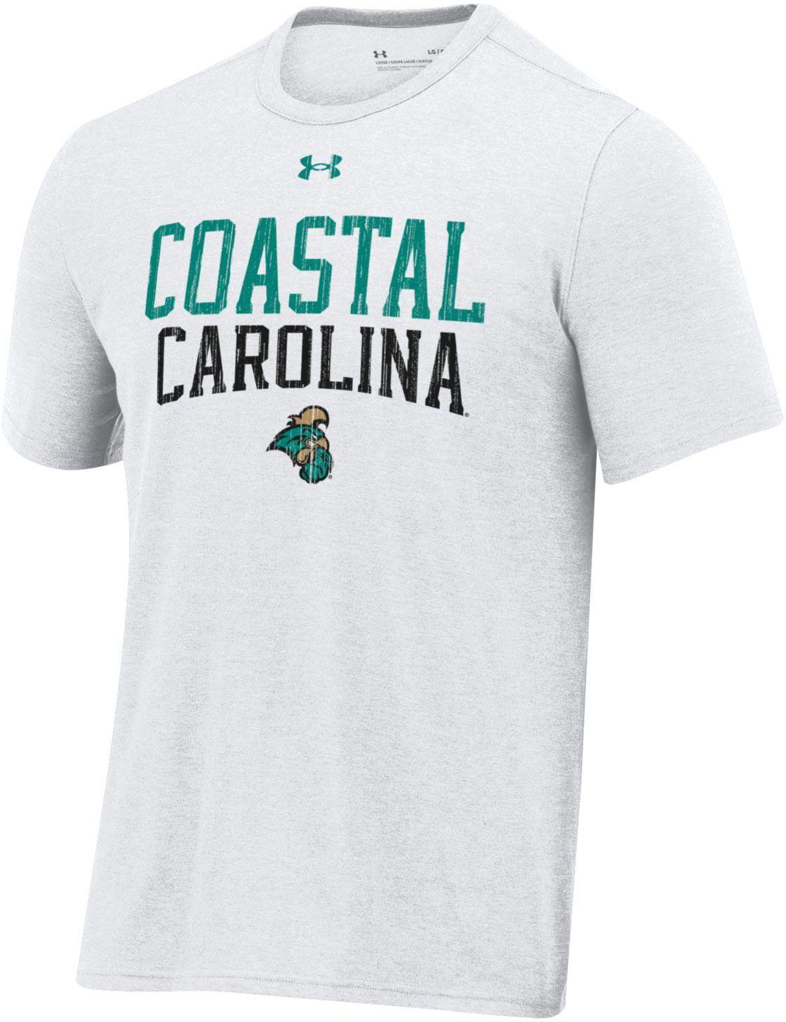 Under Armour Men's Coastal Carolina Chanticleers White All Day Tri-Blend T-Shirt