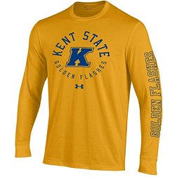 Under Armour Men's Kent State Golden Flashes Gold Performance Cotton Long Sleeve T-Shirt