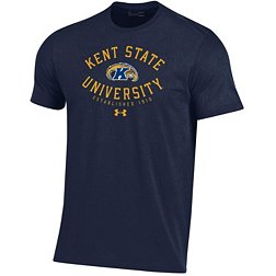 Under Armour Men's Kent State Golden Flashes Navy Blue Performance Cotton T-Shirt