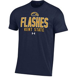 Under Armour Men's Kent State Golden Flashes Navy Blue Performance Cotton T-Shirt
