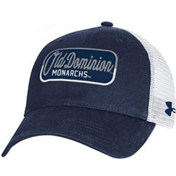 Under Armour Men's Old Dominion Monarchs Navy Performance Washed Cotton Adjustable Trucker Hat