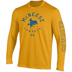 Under Armour Men's McNeese State Cowboys Sunflower Gold Performance Cotton Long Sleeve T-Shirt