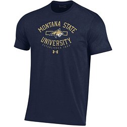 Under Armour Men's Montana State Bobcats Blue Performance Cotton T-Shirt