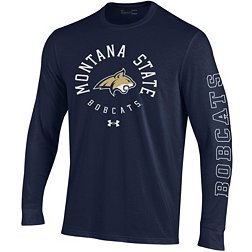 Under Armour Men's Montana State Bobcats Navy Performance Cotton Long Sleeve T-Shirt