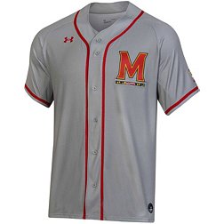 Under Armour Men's Maryland Terrapins Grey Replica Baseball Jersey