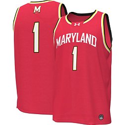 Under Armour Men's Maryland Terrapins #1 Red Replica Basketball Jersey