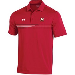 Under Armour Men's Maryland Terrapins Red Stripe Polo