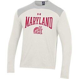 Under Armour Men's Maryland Terrapins Ivory Iconic Long Sleeve T-Shirt