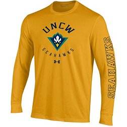 Under Armour Men's UNC-Wilmington  Seahawks Gold Performance Cotton Long Sleeve T-Shirt