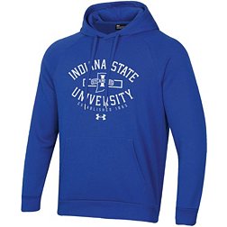 Under Armour Men's Indiana State Sycamores Sycamore Blue Fleece Pullover Hoodie