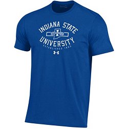 Under Armour Men's Indiana State Sycamores Sycamore Blue Performance Cotton T-Shirt