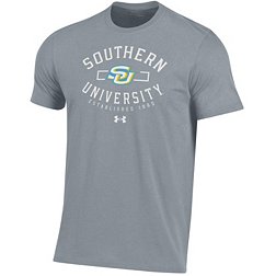 Under Armour Men's Southern University Jaguars Steel Grey Heather Performance Cotton T-Shirt