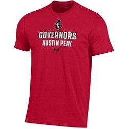Under Armour Men's Austin Peay Governors Red Performance Cotton T-Shirt