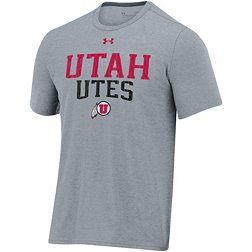 Under Armour Men's Utah Utes Grey All Day Tri-Blend T-Shirt