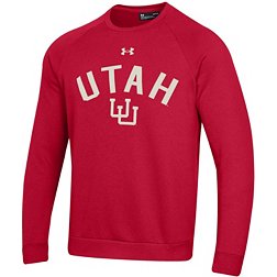 Under Armour Men's Utah Utes Crimson All Day Fleece Crew Sweatshirt