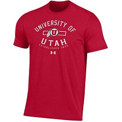 Under Armour Men's Utah Utes Crimson Performance Cotton T-Shirt
