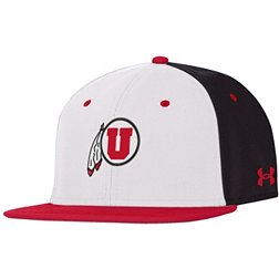 Under Armour Men's Utah Utes White Fitted Baseball Hat