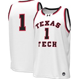 Under Armour Men's Texas Tech Red Raiders #1 White Replica Basketball Jersey