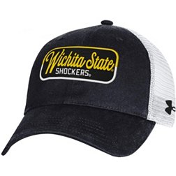Under Armour Men's Wichita State Shockers Black Performance Washed Cotton Adjustable Trucker Hat