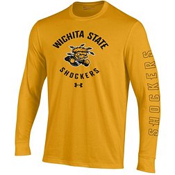 Under Armour Men's Wichita State Shockers Gold Performance Cotton Long Sleeve T-Shirt