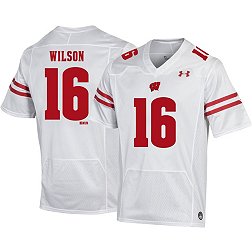 Under Armour Men's Wisconsin Badgers Russell Wilson #16 White Replica Football Jersey