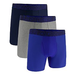 UNDER ARMOUR Original Boxerjock 2 Navy Blue Grey 6 Boxer Brief Underwear  Men S