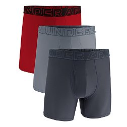 Set Of 3, Athletic Works Men'S Performance Boxer Briefs Underwear Xl, Red  ,Gray