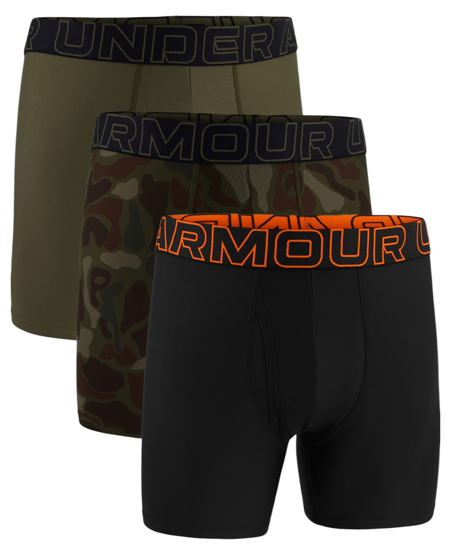 Under Armour Men's Performance Tech Novelty 6” Boxer Briefs – 3 Pack