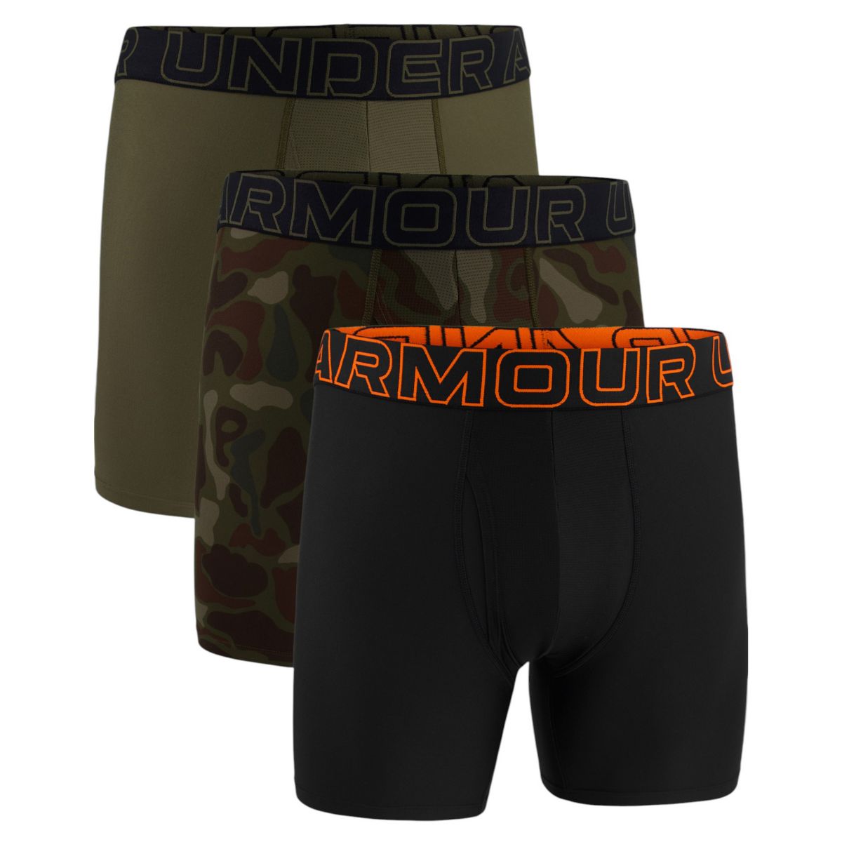Under Armour Men's Performance Tech Novelty 6” Boxer Briefs – 3 Pack