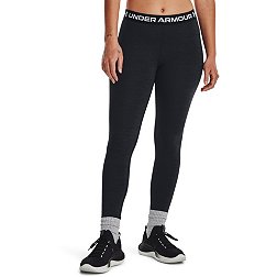  Under Armour Women's HeatGear Ankle Leggings (Black/Metallic  Silver-001, Large) : Clothing, Shoes & Jewelry