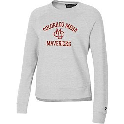 Under Armour Women's Colorado Mesa Mavericks Silver Heather All Day Arched Logo Crew Pullover Sweatshirt