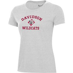 Under Armour Women's Davidson Wildcats Silver Heather Pennant T-Shirt