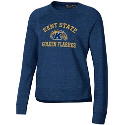 Under Armour Women's Kent State Golden Flashes Navy Heather All Day Arched Logo Crew Pullover Sweatshirt