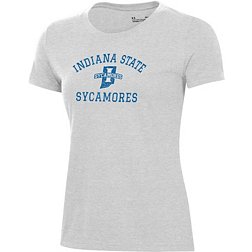 Under Armour Women's Indiana State Sycamores Silver Heather Pennant T-Shirt