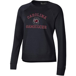 Under Armour Women's South Carolina Gamecocks Black All Day Arched Logo Crew Pullover Sweatshirt