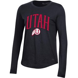 Under Armour Women's Utah Utes Black Performance Cotton Long Sleeve T-Shirt