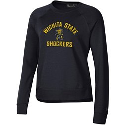 Under Armour Women's Wichita State Shockers Black All Day Arched Logo Crew Pullover Sweatshirt