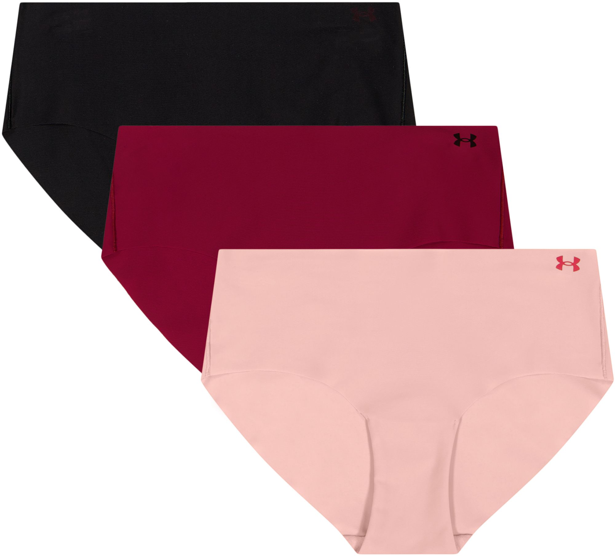 Under Armour Women's Pure Stretch No Show Hipster Underwear - 3 Pack