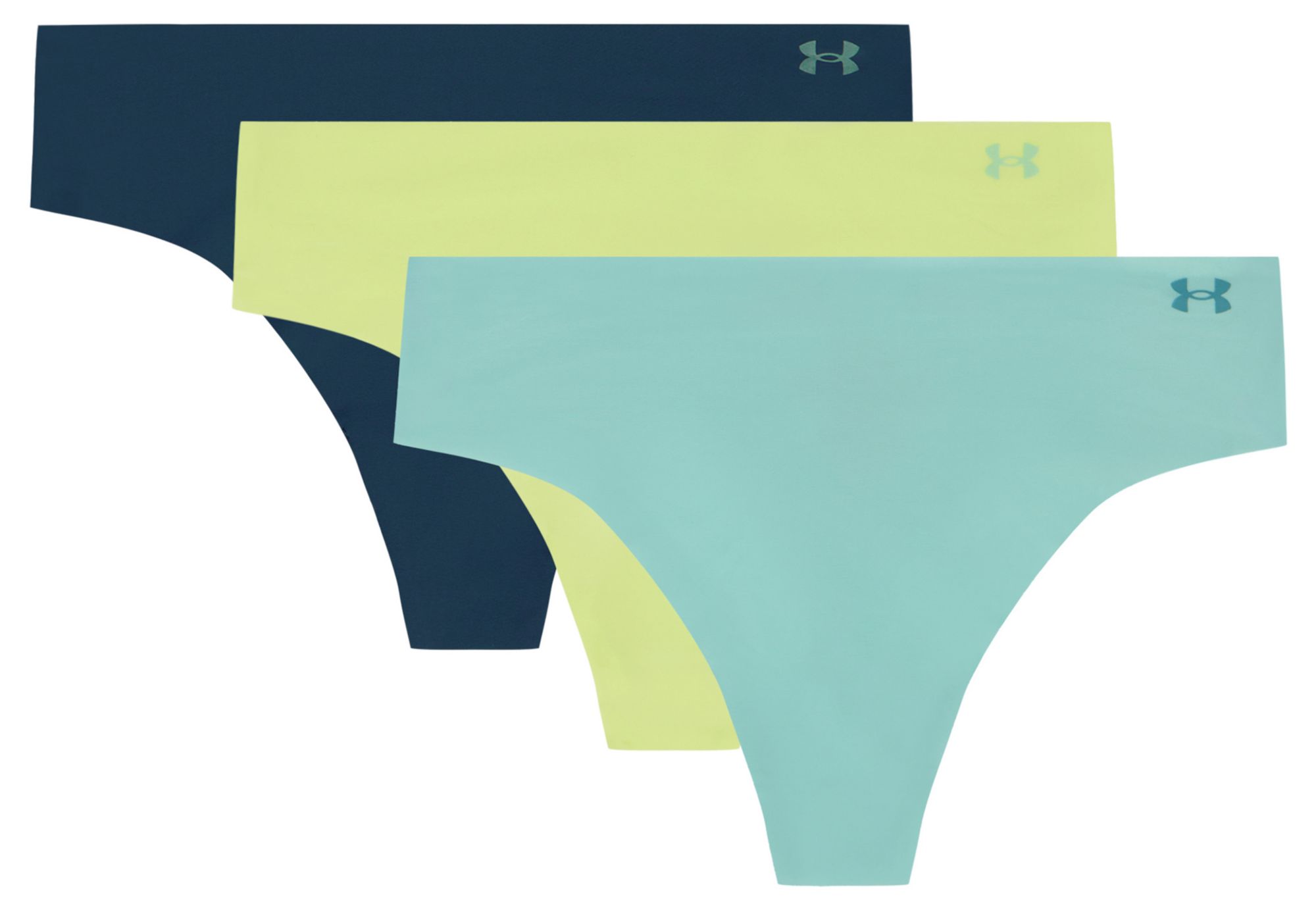 Under Armour Women's Pure Stretch No Show Thong - 3 Pack