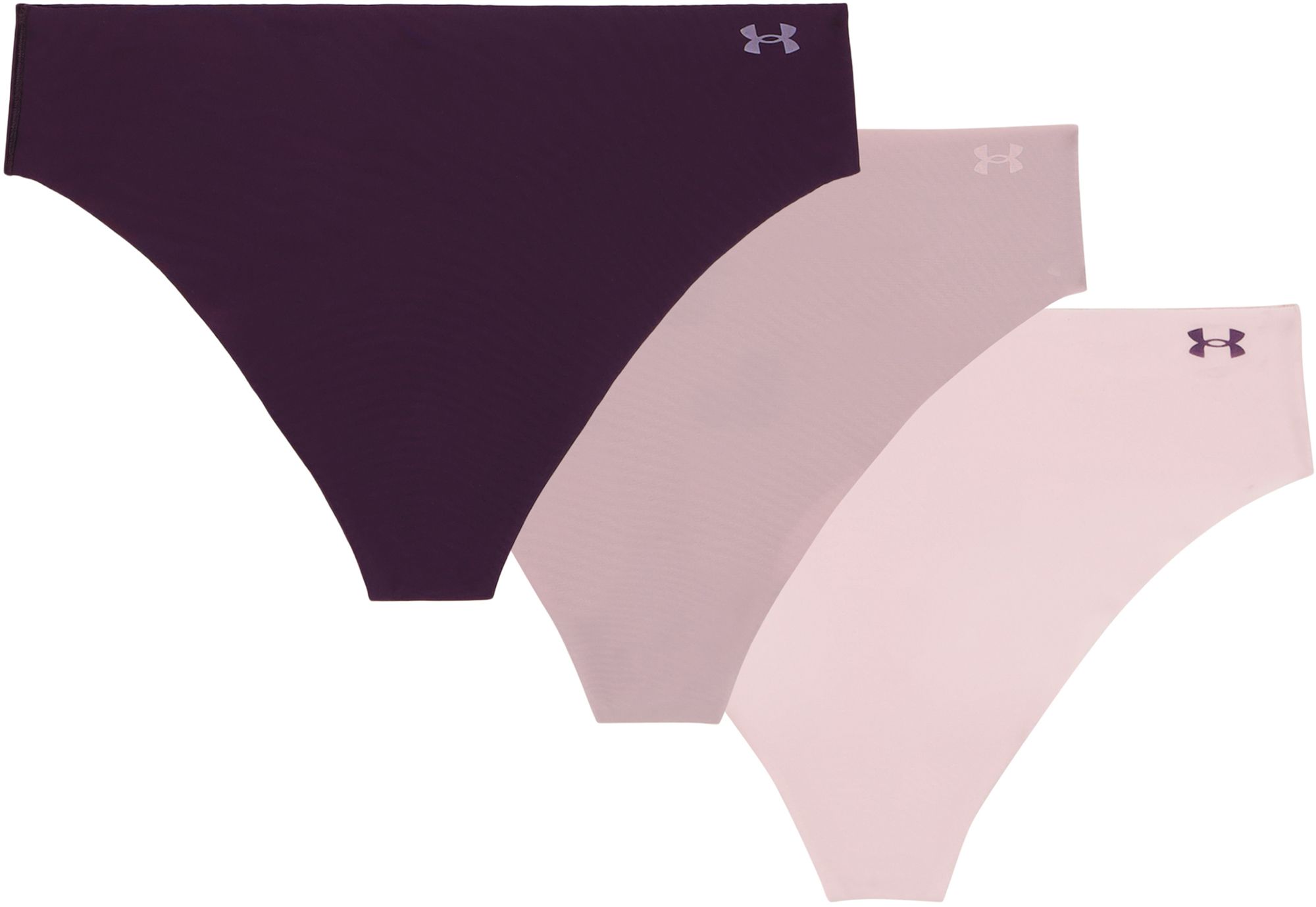 Under Armour Women's Pure Stretch No Show Thong - 3 Pack
