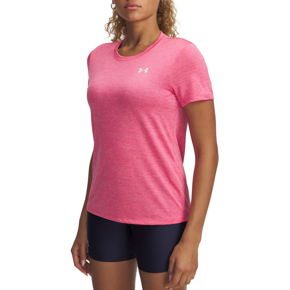 (取寄) アンダーアーマー レディース テック ショート スリーブ V-ネック ソリッド Under Armour women Tech Short Sleeve V-Neck Solid Super Pink/White Under Armour Womens UA Tech V-Neck Short Sleeve T-Shirt