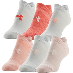 Under Armour Women's Essential No Show Socks - 6 Pack